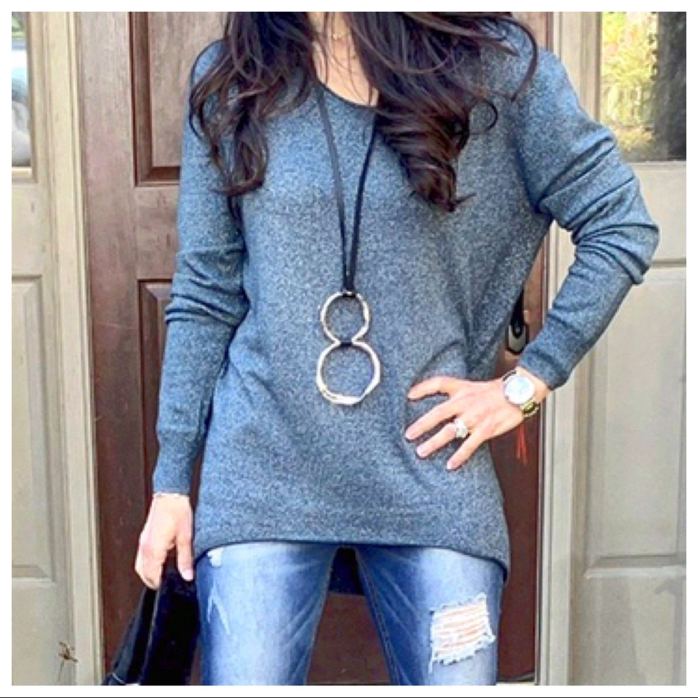 ✨LAST ONE✨PARIS✨Grey chic sparkly Gorgeous sweater - Picture 3 of 8